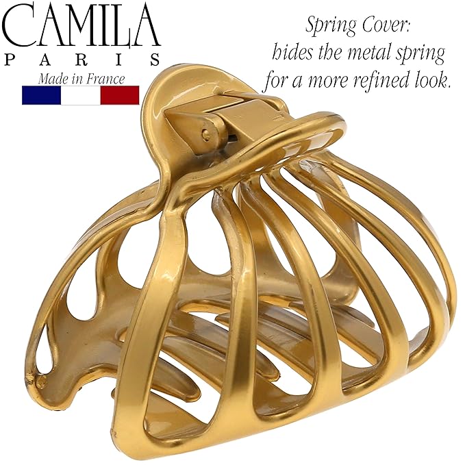 Camila Paris CP3052-CP3051 French Octopus Hair Clip for Women for Thick Volume Hair, Girls Hair Claw Clips Jaw Fashion Durable Styling Hair Accessories for Women, Strong Hold Grip, Made in France