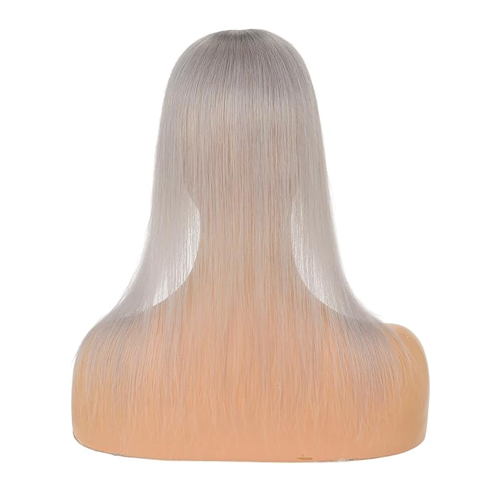 Hairro Human Hair Toppers Free Parted, 3.5x4.7" Base Hand-wovened 100% Real Hairpieces, with Invisible Clips-in for Women, for High Hairline/Adding Volume on Top, 16 Inch Grey