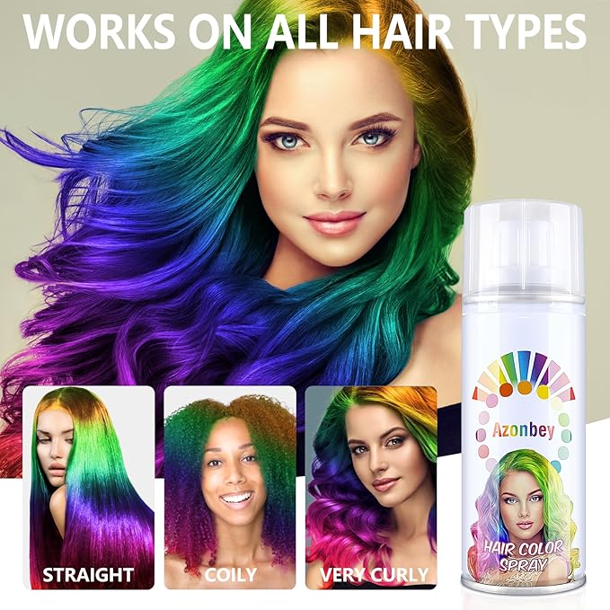Halloween Hair Spray,Temporary Hair Color Spray for Women Kids Men,Washable Hairspray,Colored Hair Spray,Color Hairspray for Halloween,Party,Cosplay,Christmas Day (02#Green)