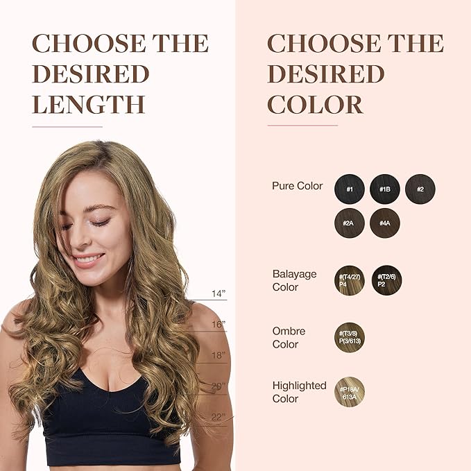 GOO GOO Clip in Hair Extensions Real Human Hair, Remy Human Hair Extensions Clip ins for Women, Natural Human Hair, 22inch 110g 7Pcs, 7 Bronde