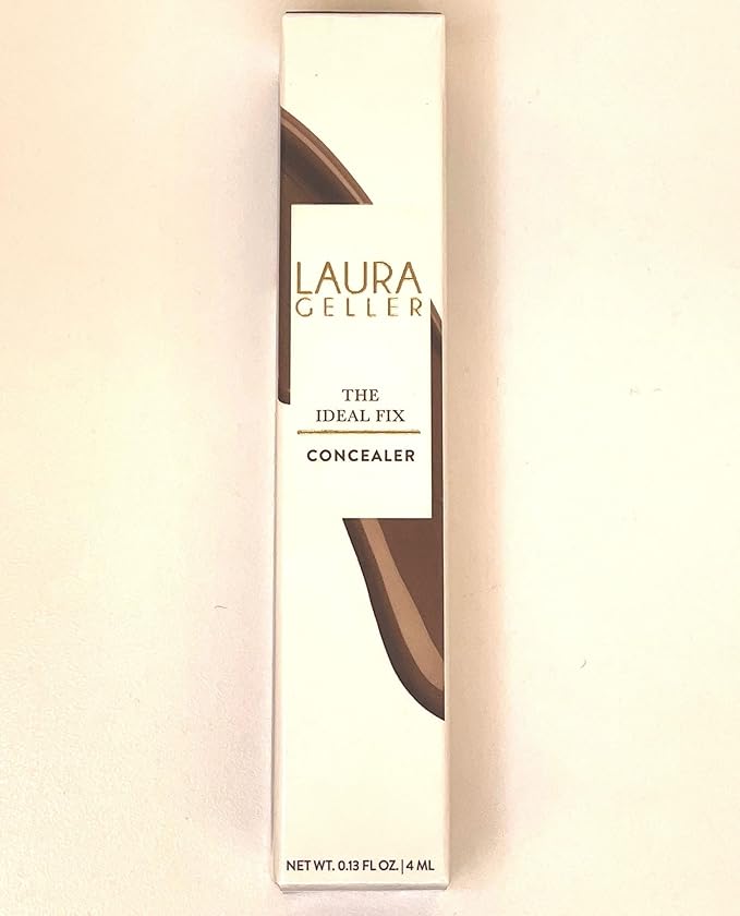 LAURA GELLER NEW YORK The Ideal Fix Concealer - Deep - Buildable Medium to Full Coverage Liquid Concealer - Covers Under Eye Dark Circles & Blemishes - Long-Lasting