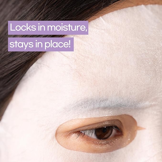 Epielle Hydrating Sheet Mask 6 Pack, Soothing & Restoring Face Mask with Cica, Heartleaf Extract & Witch Hazel Water, Target Dry & Sensitive Skin, Korean Skin Care