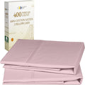 California Design Den Standard Queen Size Pillowcase Set - 400 Thread Count, 100% Cotton Sateen, Set of 2 Pillow Covers, Soft and Breathable - Pink