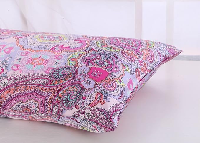 SLPBABY Silk Pillowcase for Hair and Skin with Hidden Zipper Print (King, Pattern8)