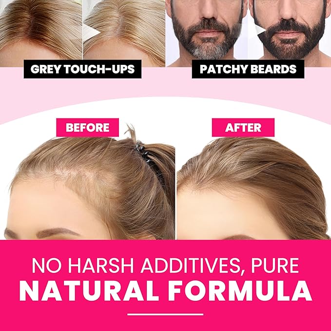 VELO Hairline Powder–DARK BROWN Hair Root Touch Up Powder for Women & Men–Instantly Covers Gray Hair, Thinning Hair & Bald Spots–Sweatproof Root Cover Up–Puff & Mirror Compact, 13 Shades