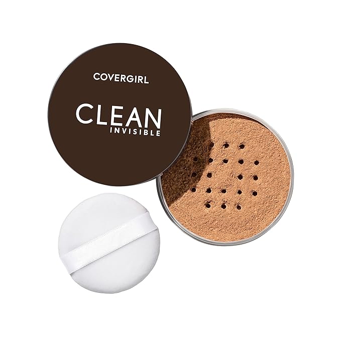 CoverGirl Clean Invisible Loose Powder Vegan Formula Translucent Deep & Medium Warm Setting Powder, 20g (0.7 oz) 2-Pack