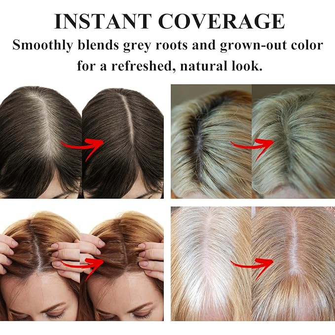 VOLLUCK Root Touch up Powder, Instant Hairline Powder for Thinning Areas and Gray Hair Coverage, Natural and Non-greasy Root Cover up for Women and Men (Light Blonde, 0.14 Ounce)