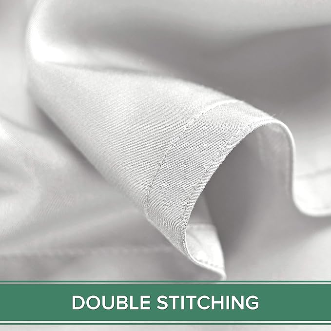 Queen Pillowcases by Pure Bamboo, Genuine 100% Organic Viscose Derived from Bamboo, Luxuriously Soft & Cooling, Double Stitching, Envelope Closure (2 Queen Pillowcases, White)