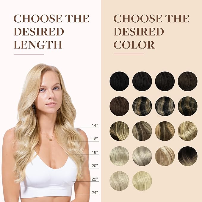 GOO GOO Clip in Hair Extensions Real Human Hair, Remy Human Hair Extensions Clip ins for Women, Natural Human Hair, 22inch 160g 7Pcs, #18A/613A Dark Blonde Highlighted Bleach Blonde