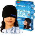 IceBeanie Migraine Relief Cap, As Seen on Shark Tank, Soft & Stretchy Gel Tension Headache Relief Cap, Extended Cooling Hangover Ice Hat, Odorless Head Wrap Ice Pack Wrap, Headache Migraine Mask