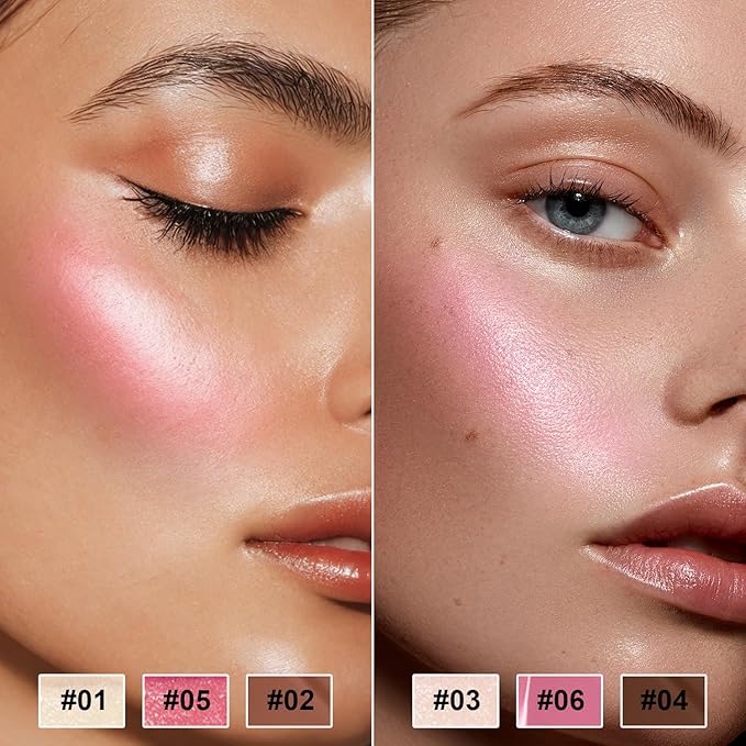 6 Colors Cream Contour Stick Makeup Contour Kit,Double-ended Cream Bronzer Stick for Sculpt, Highlighter Stick,Cream Blush Stick,Lightweight Contour Makeup Kit, Matte & Dewy Finish (SET B)