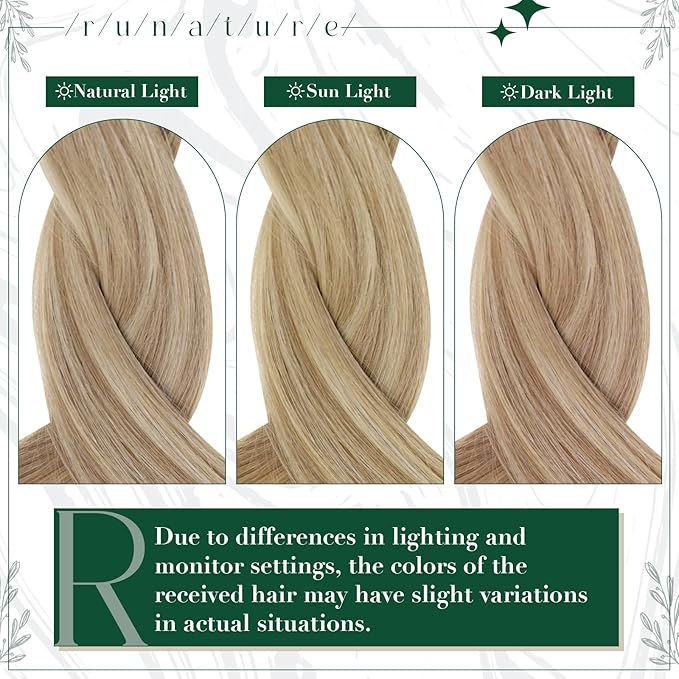 RUNATURE Human Hair Clip in Extensions Straight, Remy Clip in Hair Extensions Real Human Hair for Women, Remy Brazilian Hair, 16 Inch 50g 3pcs #8P60 Ash Brown Highlight Platinum Blonde