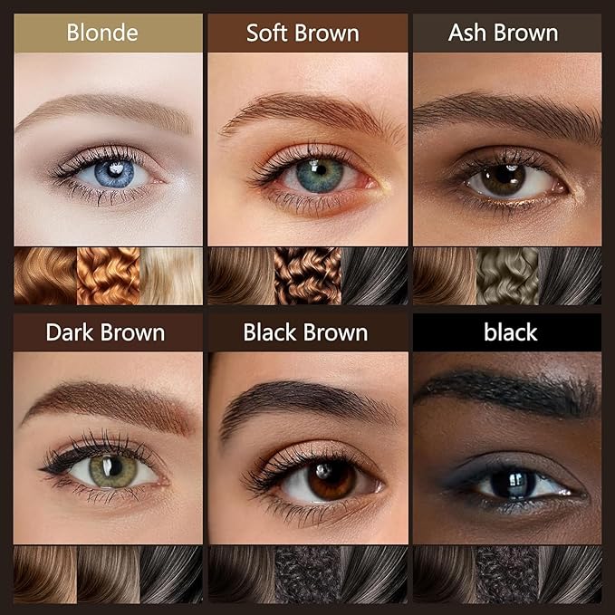 Eyebrow Pen, Soleira Waterproof Eyebrow Pencil with 4 Tip Microblading Eyebrow Pen and Dual-ended Eyebrow Brush, for Natural-Looking Brows, Long-Lasting, Soft Brown