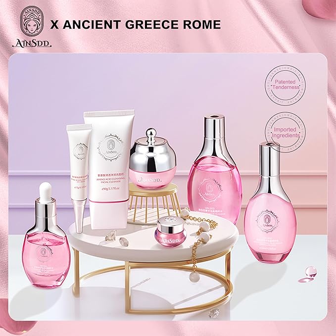 Hyaluronic Acid Anti Aging Skin Care Set Daily Skincare Kit For Women Gift Set 7 Pieces Women Beauty Set