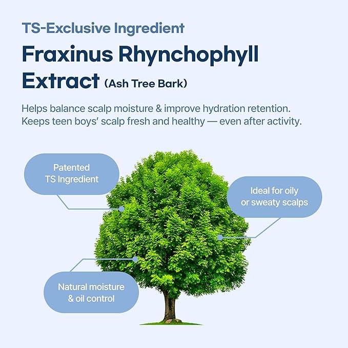 TS GD Shampoo for Boys | Korean Teen Shampoo with Upgraded Probiotics | Anti-Dandruff & Itchy Scalp Relief | Blue Fresh Allergy-Free Fragrance | Sulfate-Free (13.5 fl oz, 400ml)