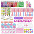 110PCS Spa Party Supplies for Girls Spa Party Favors Include Face Masks Skincare, Hand Cream, Lip Balm, Eye Patches, Lip Mask, Mini Hair Brush, Stocking Stuffers for Teen Girls, Sleepover Party Gifts