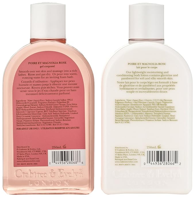 Crabtree & Evelyn Pear and Pink Magnolia Duo
