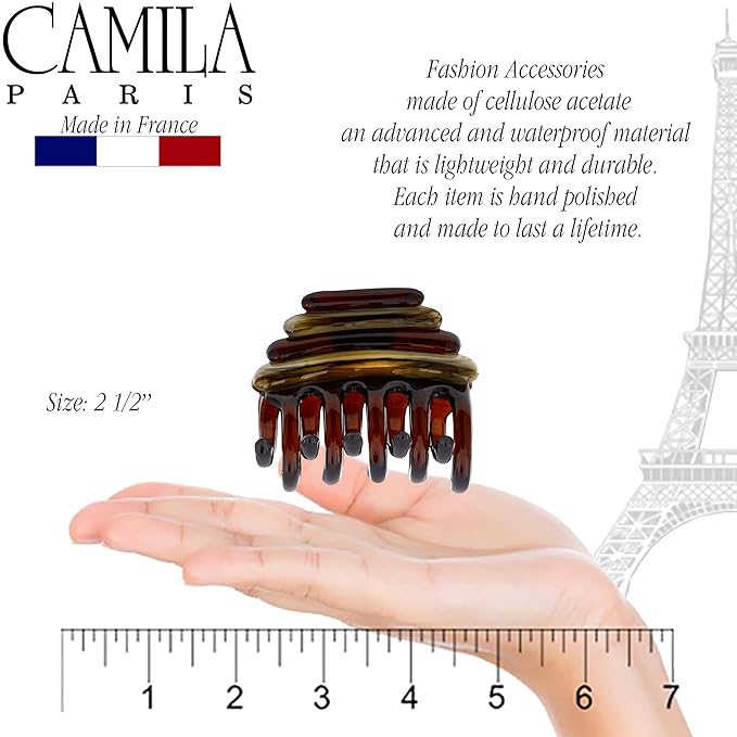 Camila Paris MP944 French Hair Clip for Women, Girls Hair Claw Clips Jaw Fashion Durable and Styling Hair Accessories for Women, Strong Hold No Slip Grip, Made in France
