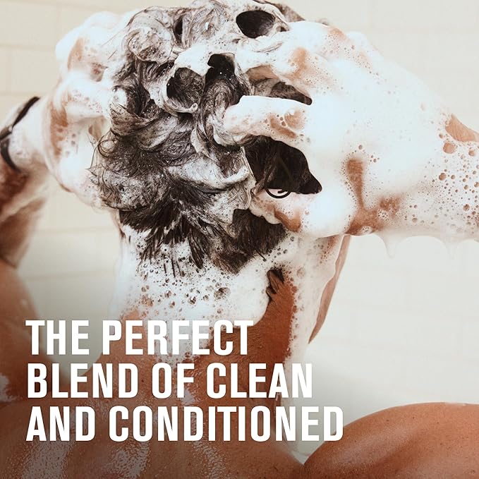 Every Man Jack 2-in-1 Daily Shampoo + Conditioner - Amber + Sandalwood | Nourishing For All Hair Types, Naturally Derived, Cruelty-Free Shampoo and Conditioner Set for Men | 24oz -1 Bottle