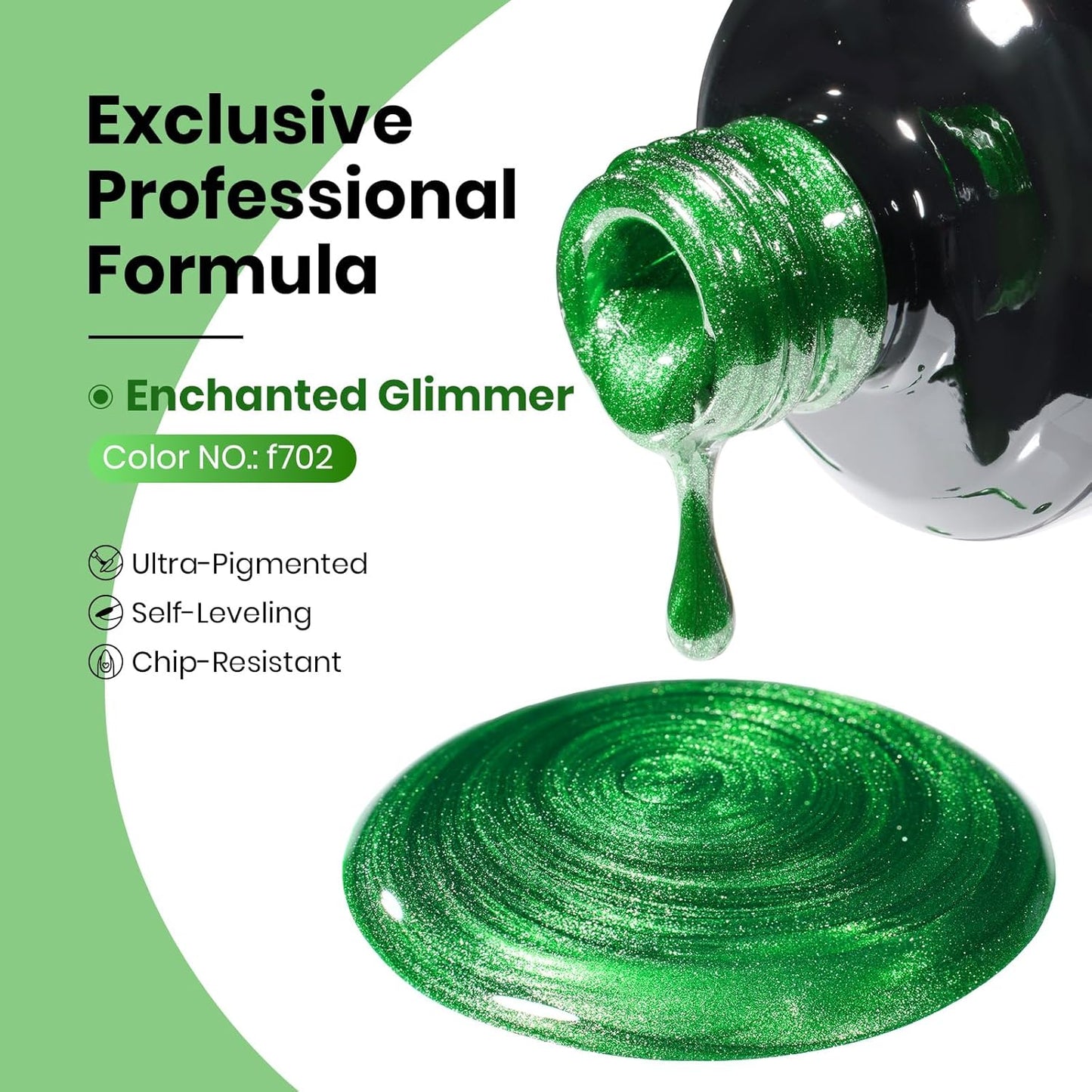 Beetles Green Cat Eye Gel Polish, 15ML Summer Emerald Green Gel Nail Polish with Magnet Soak Off UV Shimmer Velvet Gel Enchanted Glimmer Series French Nail Art Manicure Gifts for Women