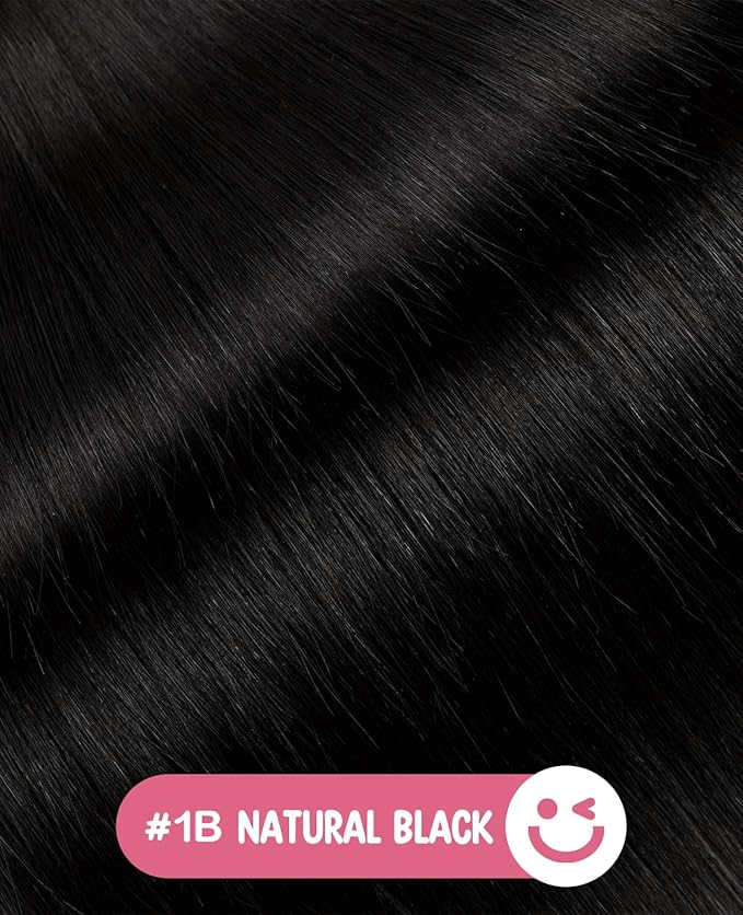 Youngsmile Injection Tape in Hair Extensions Human Hair, #1B Natural Black Invisible Tape in Injected Hair Extensions, 20pcs 30g, 14 Inch Injected Tape Ins Straight Extensiones De Cabello (#1B,14'')