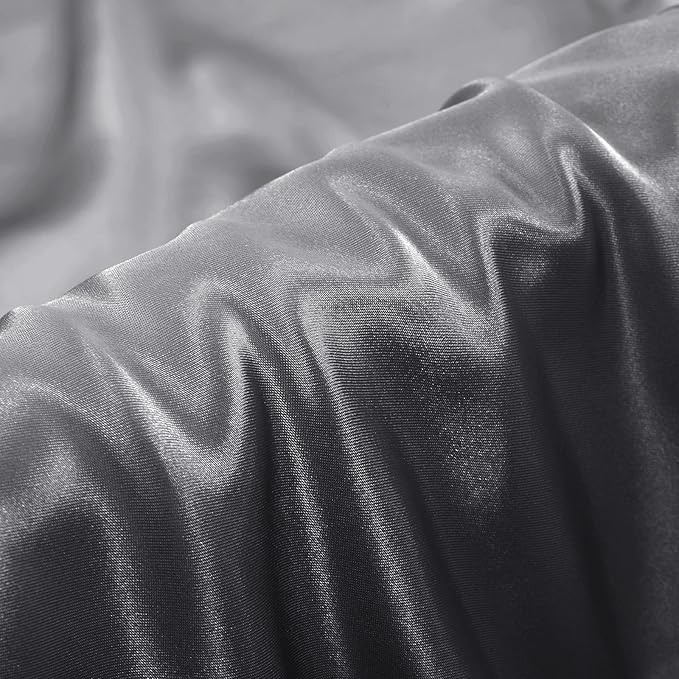 Aormenzy Dark Grey Satin Pillowcase for Hair and Skin, Satin Pillow Cases for Women Standard Size Set of 2 with Envelope Closure Silky Pillow Covers Wrinkle, Fade Resistant (20x26 Inches)