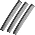 Leinuosen 3 Pack Fine and Wide Tooth Hair Comb, Professional Women and Men Black Carbon Barber Fiber Cutting Comb, Heat Resistant Tool for All Hair Types Salon Hairdressing Styling