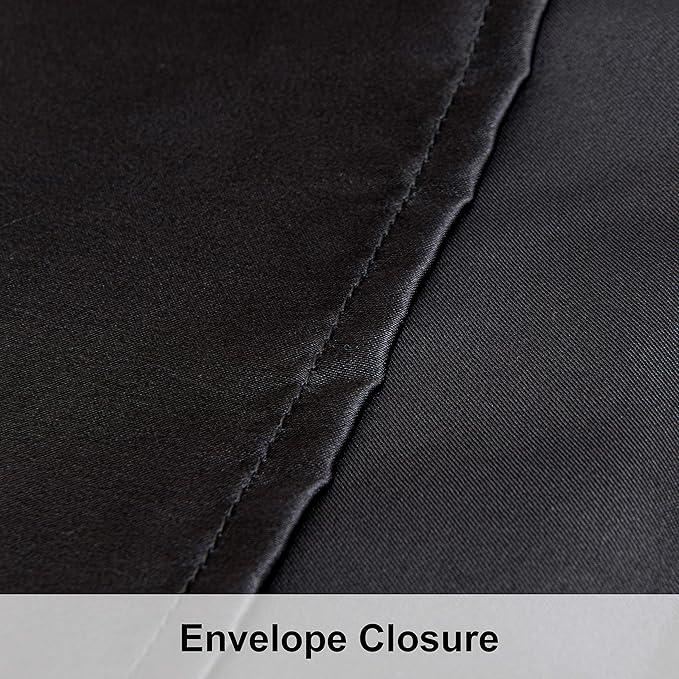 NTBAY 2 Pack Satin King Pillowcases for Hair and Skin, Luxurious and Silky Pillow Cases with Envelope Closure, 20x40 Inches, Black