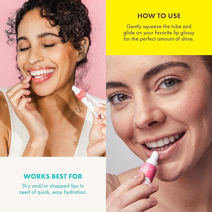 Kopari Coconut Lip Glossy | Nude Tint Birthday Suit | Vegan Hydrating Moisturizing Lip Oil Vitamin E Shea Butter Long Wear High Shine Non Sticky | Natural Clean Plant Based Non Toxic Balm Paraben Free