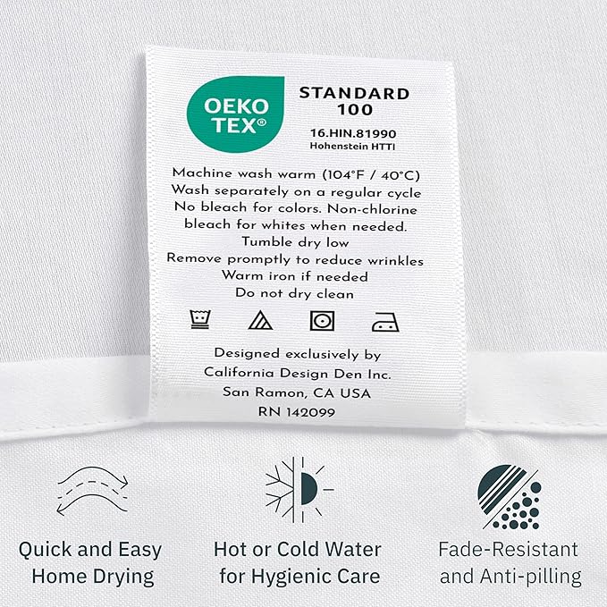 California Design Den Heirloom Soft, Smooth & Thick Certified 800 Thread Count 100% Cotton Sateen, 2 Pillow Cases King Size, Fits King Pillows (Blue)