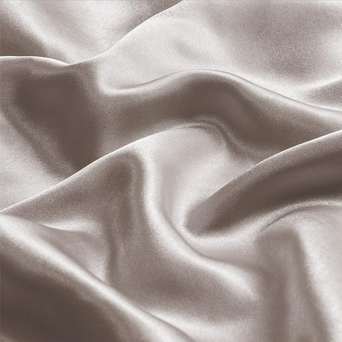 BEDELITE Satin Pillowcase with Zipper 2 Pack, Rose Taupe Pillow Cases Standard Size, Super Soft and Cooling Similar to Silk Pillow Cases, Gift for Women Men(20x26 Inches)