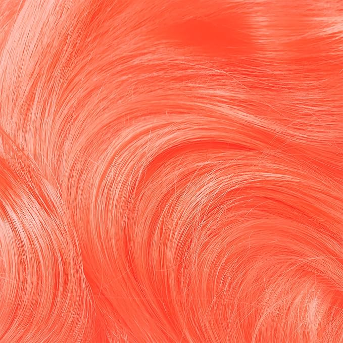 Lime Crime Full Coverage Unicorn Hair Dye, Neon Peach - Damage-Free Semi-Permanent Hair Color Conditions & Moisturizes - Temporary Hair Tint Kit Has A Sugary Citrus Vanilla Scent - Vegan
