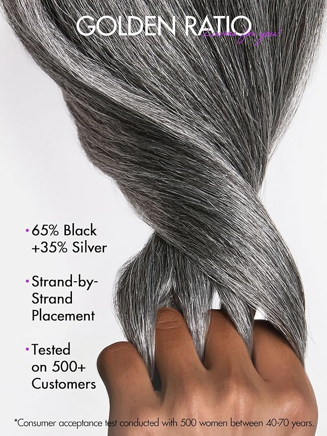 LUVME HAIR 14 Inch Grey Salt & Pepper Silky Straight Wig Human Hair Glueless HD Lace Bob Wig with Mix Grey Color, pre plucked pre cut Lace Ready to Go Wigs For Women