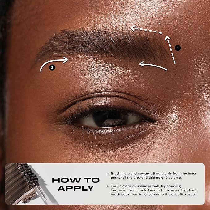 Milani Brow Tint- Stay Put Tinted Brow Mousse, Nourishing, High-Pigment infused with Shea Butter, Jojoba Seed Oil & Panthenol Vitamin B5 - Medium Brown