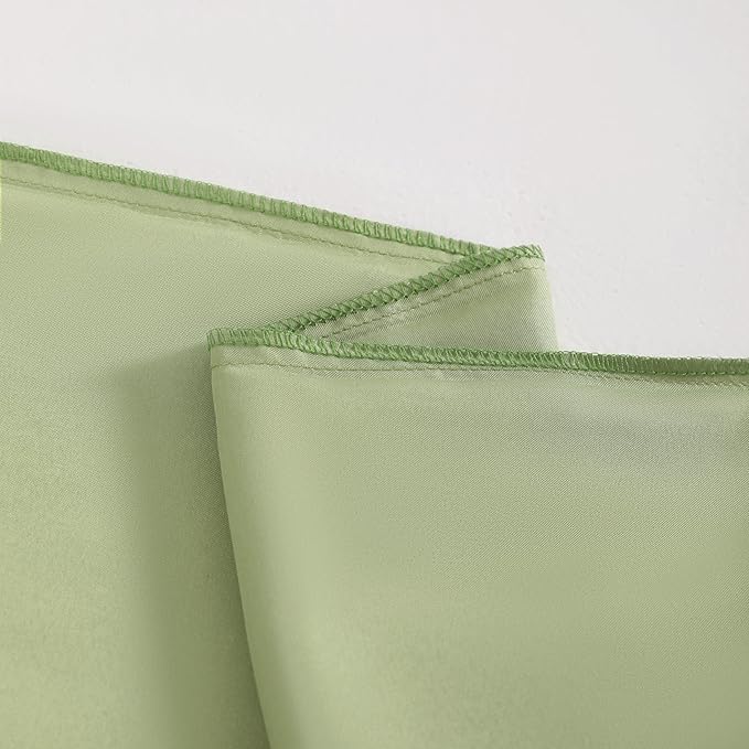 NTBAY 12 Pack Satin King Pillowcases for Hair and Skin, Luxurious and Silky Pillow Cases with Envelope Closure, 20 x 36 Inches, Sage Green