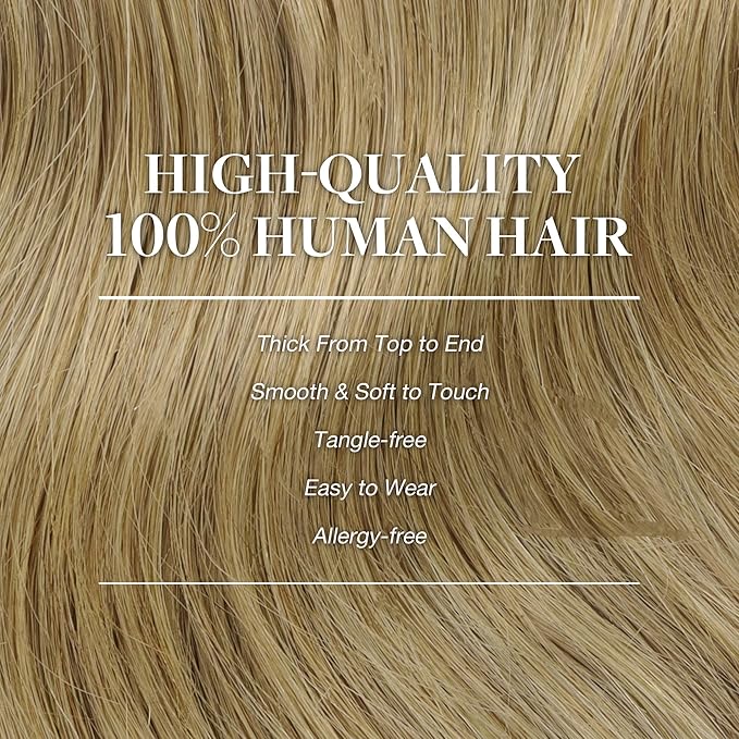 GOO GOO Clip in Hair Extensions Real Human Hair, Remy Human Hair Extensions Clip ins for Women, Natural Human Hair, 20inch 150g 9Pcs, 7 Bronde