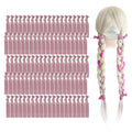 MEEDEE 100 Pack Dusty Rose Color Hair Ties For Women No Crease Soft Elastic Ribbon No Damage Pink Hair Ties Dusty Rose Knotted Ouchless Hair Ribbon Yoga Hair Ribbons Elastic Bracelets