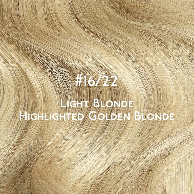 WENNALIFE Invisi Edge Tape in Hair Extensions Human Hair, 16 Inch 50g 20pcs Light Blonde Highlighted Golden Blonde Invisible Luxury Remy Hair Extensions Natural Seamless Injected Tape Ins Straight