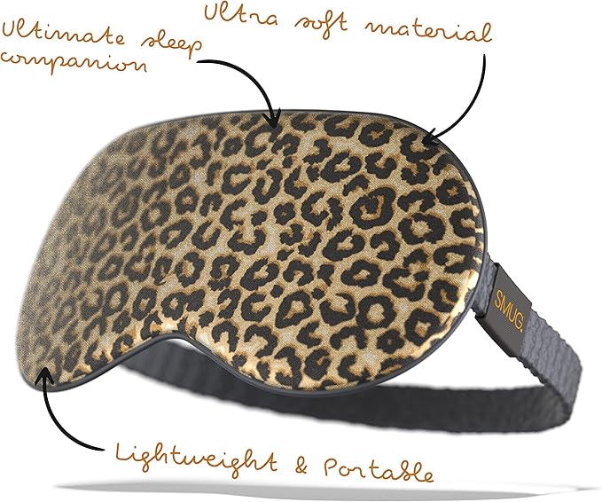 SMUG Satin Sleep Mask & Eye Mask | Travel Sleep Masks for Women & Men | Soft Sleeping Eye Mask to Nourish Skin & Reduce Dark Circles | Eye Sleep Mask Shades to Block Out Light | Animal