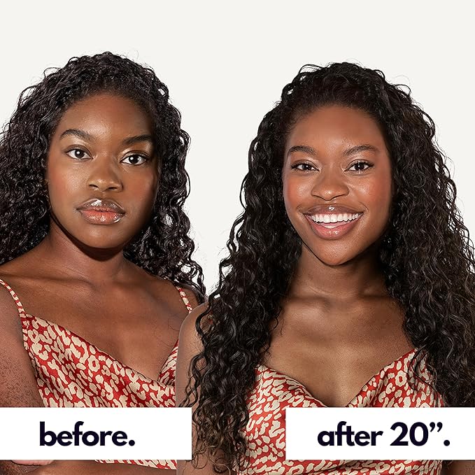 Irresistible Me 3A Curls Real Human Hair Extensions Clip Ins – 100% Human Hair Clip In Extensions for Length & Volume – Invisible Extension – Heat Resistant & Dyeable –Natural Black, 24 Inches