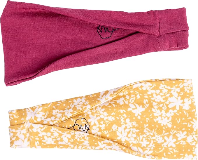 Maven Thread 4" Wide Workout Headbands for Women (2 Pack) – Non-Slip Sweatbands for Gym, Running & Yoga