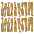 Kenz Laurenz Hair Ties 20 Elastics Ponytail Holder Set No Crease Ribbon Bands (Gold)