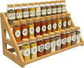 Spice Rack Organizer for Spice Jars: Large Bamboo 3-Tiered Seasoning Rack for Countertop, Kitchen, Cabinet, Pantry