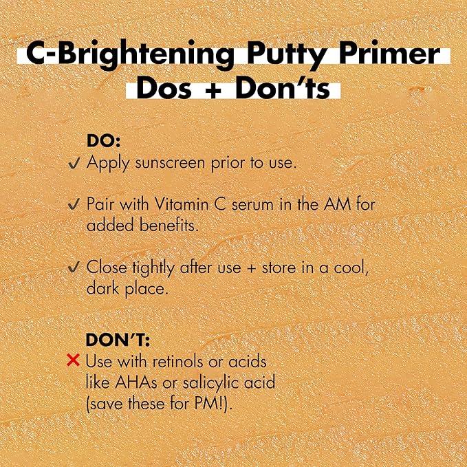 e.l.f. C-Brightening Putty Primer, Makeup Primer For Brightening & Evening Out Skin Tone, Enriched With Vitamin C, Universal Sheer (Packaging May Vary)