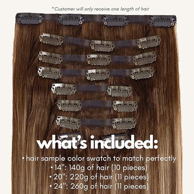 Irresistible Me Real Human Hair Extensions Clip Ins – 100% Human Hair Clip In Extensions for Length & Volume – Invisible Extension – Heat Resistant & Dyeable–Rooted Beige Highlights, 20 Inches