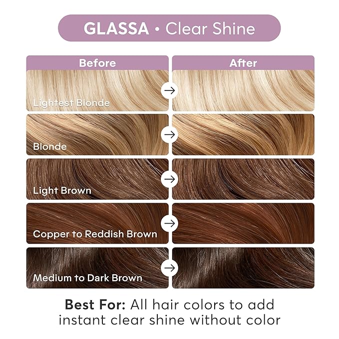 Madison Reed Color Reviving Gloss, Glassa - Clear, Semi-Permanent Hair Gloss, Enhances Hair Color & Corrects Tone, Adds Brilliant Shine, Keratin & Argan Oil, 4 Fl Oz (118 mL)