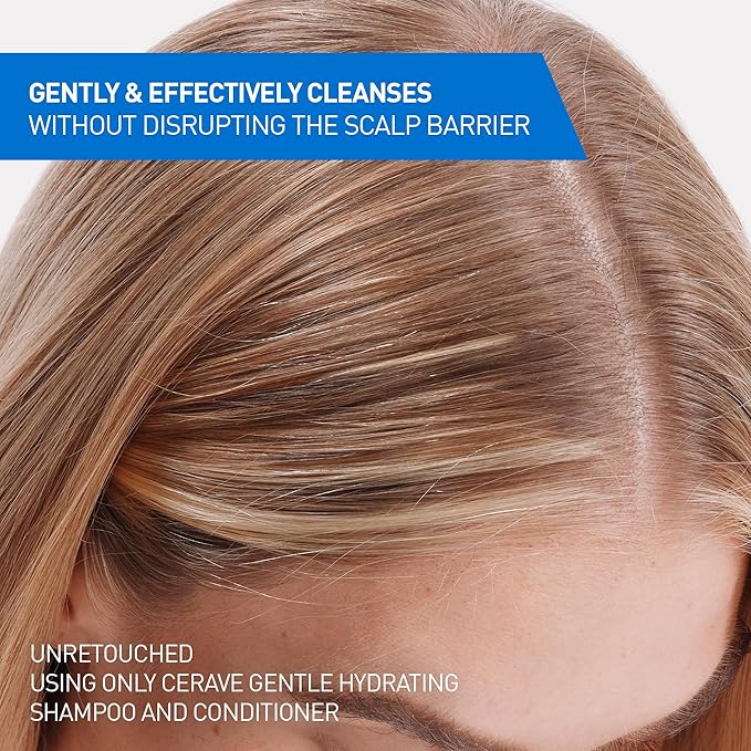 CeraVe Gentle Hydrating Shampoo, With Ceramides, Niacinamide & Hyaluronic Acid For Soft, Healthy Looking Hair & Scalp, Sulfate Free & Color Safe Shampoo, For All Hair Types, 12 Oz
