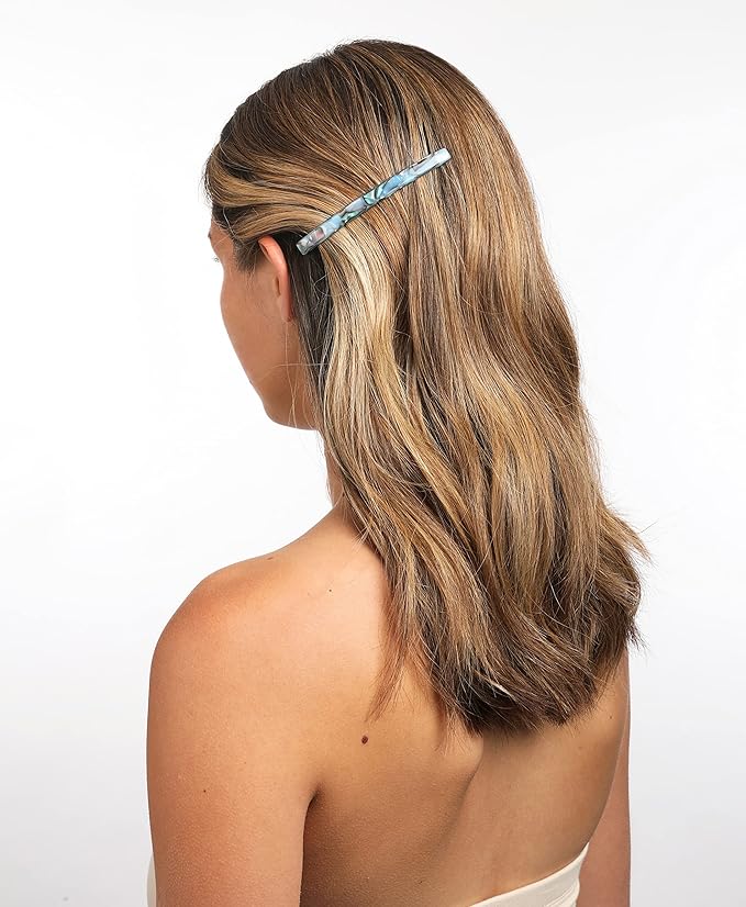 France Luxe Long and Skinny Barrette - Pavlova White