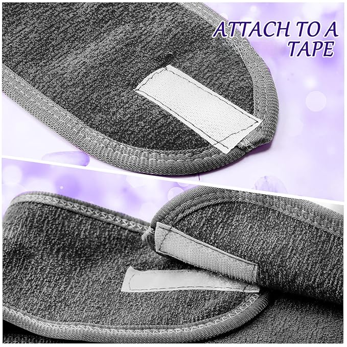 Hoteam 30 Pack Spa Headband Facial Esthetician Hair Wrap for Women Adjustable Makeup Sports Shower Stretch Towel with Tape(Silver Gray)