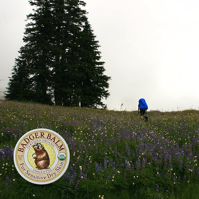 Badger - Unscented Dry Skin Balm, Sensitive Skin Balm, Moisturizing Balm for Dry Cracked Skin, Unscented Balm, Skin Moisturizer Balm, 2 oz (3 Pack)